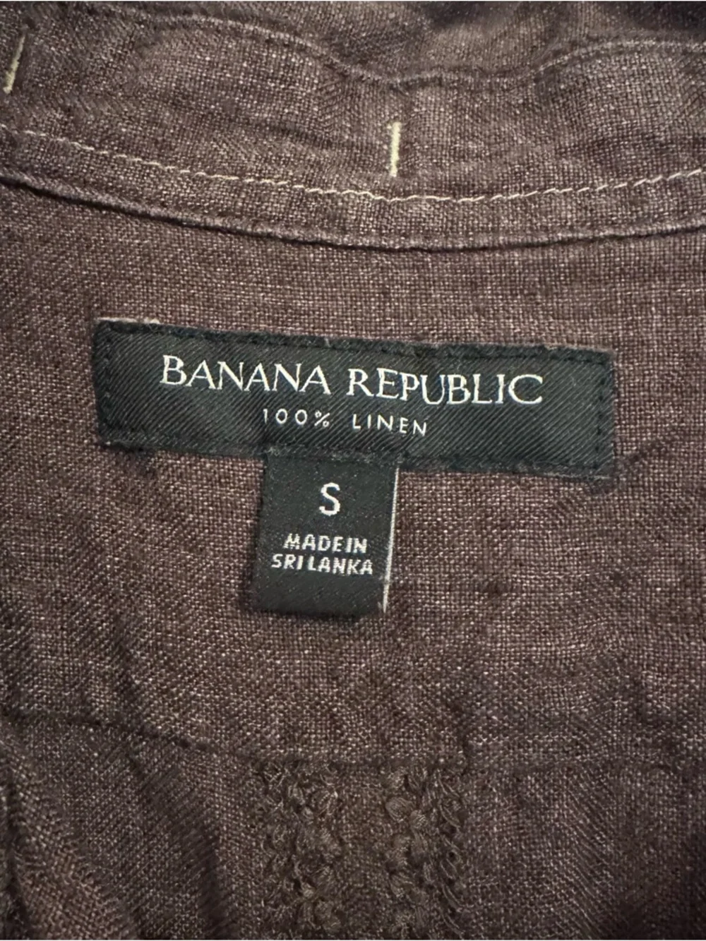 Banana Republic Men's Short-Sleeve Button-Down Shirt - Brown
